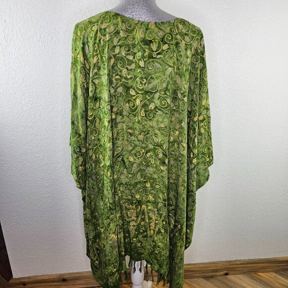 Yazdi Batik Print One-Size Beach Cover-Up - Picture 4 of 5